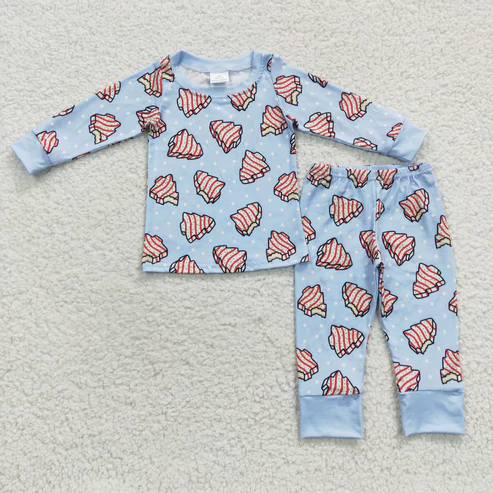 Family Parents Christmas Tree Cake Pajamas Clothes Sets