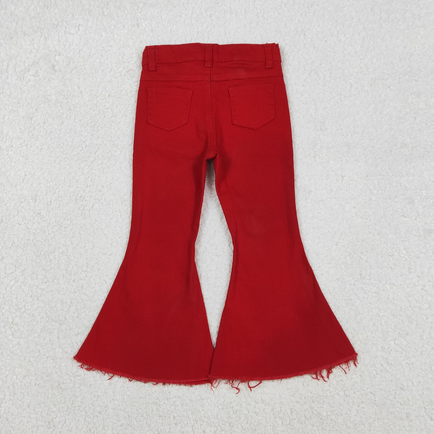 Baby Girls Red Denim Bell Jeans Pants