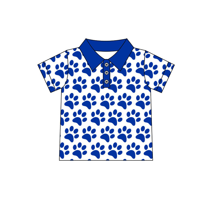 Preorder(moq 5)Baby Boys UK Paw Team Short Sleeve Tee Pullovers Polo Shirts Tops