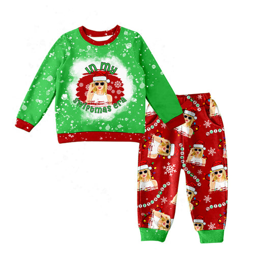 Baby Girls Singer Era Christmas Shirt Top Pants Pajamas Clothes Sets Preorder(moq 5)