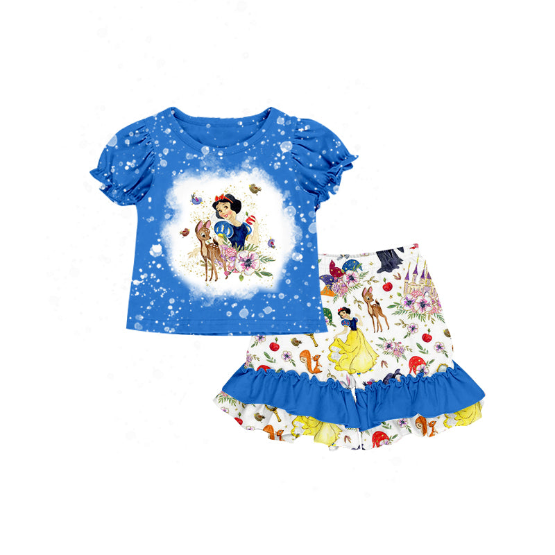 Baby Girls Princess Apple Shirt Ruffle Shorts Clothes Sets preorder(moq 5)