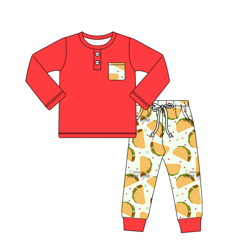 Baby Boys Taco Pocket Tee Shirt Pants Clothes Sets preorder(MOQ 5)