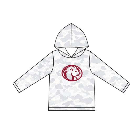 Preorder (moq 5)Baby Boys Long Sleeve Camouflage Lion Team Hoodies Tops
