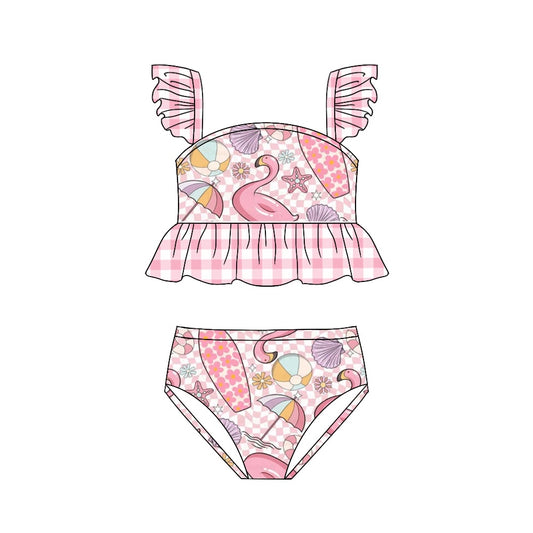 Baby Girls Fish Stars Ruffle Two Pieces Bikini Swimsuits preorder(moq 5)