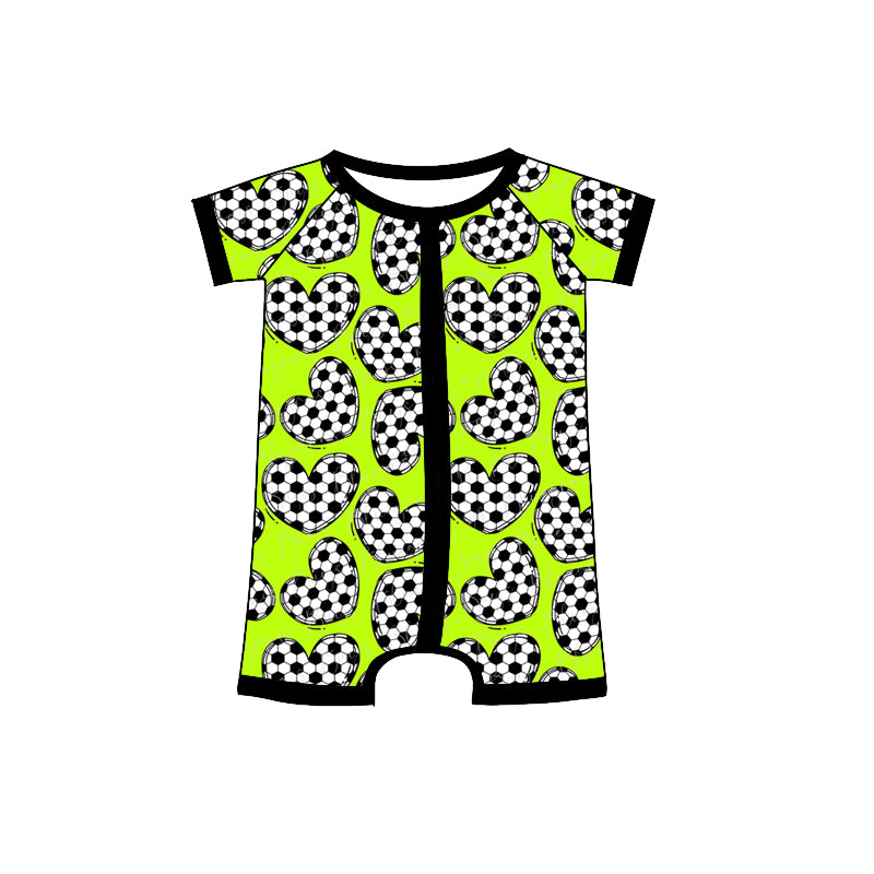 Baby Infant Boys Soccer Zip Summer Rompers preorder(moq 5)