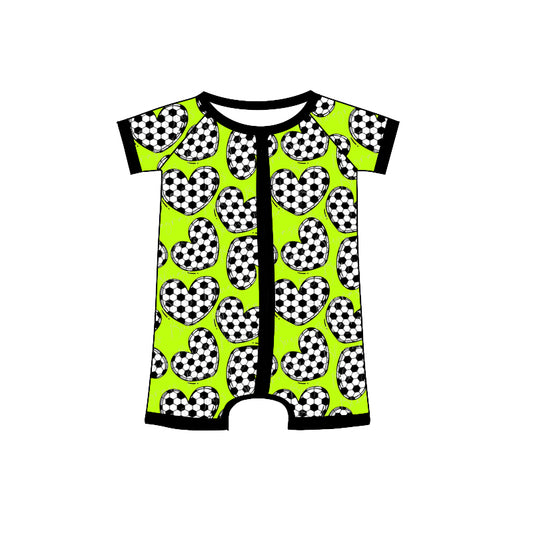 Baby Infant Boys Soccer Zip Summer Rompers preorder(moq 5)