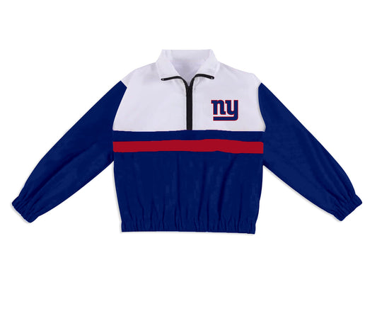 Preorder (moq 5)Baby Boys Long Sleeve Giants Ny Team Zip Pullovers Tops