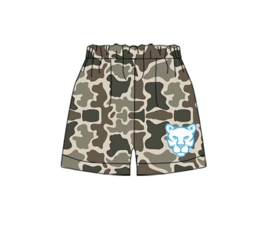 Preorder(moq 5) Baby Boys Camouflage Lion Team Sports Shorts