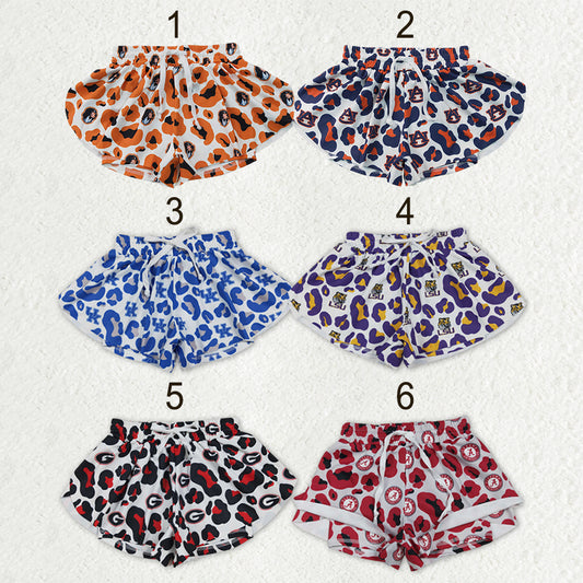 Sibling Baby Girls Leopard Go Team Yoga Active Butterfly Shorts Bottom