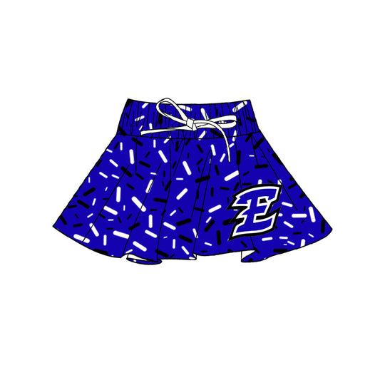 Preorder(moq 5) Baby Girls Blue E Team Skort Shorts Bottoms