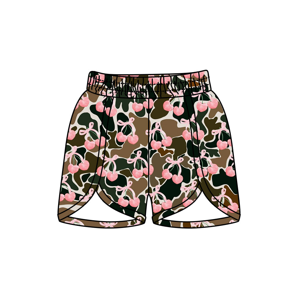 Preorder(moq 5) Adult Women Southern Camo Cherry Shorts Bottoms