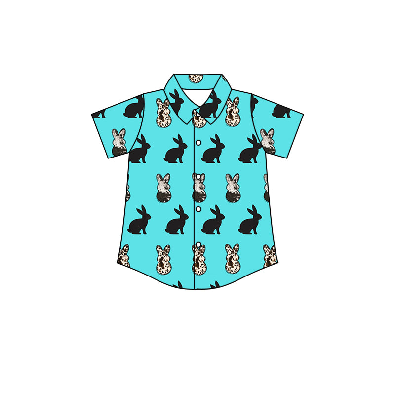 Baby Boys Easter Rabbit Buttons Tee Shirts Tops preorder(moq 5)