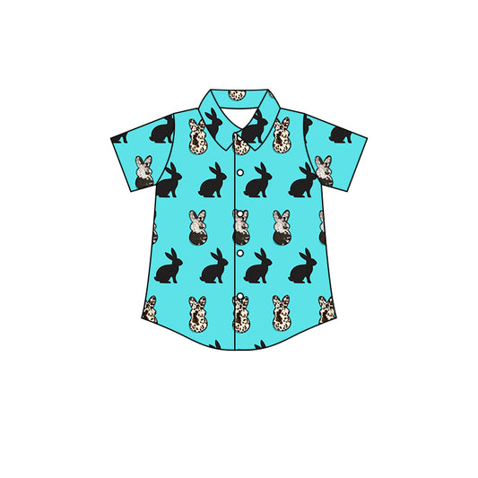 Baby Boys Easter Rabbit Buttons Tee Shirts Tops preorder(moq 5)