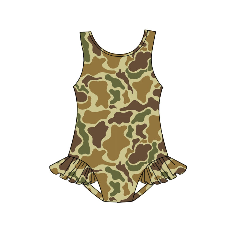 Baby Girls Southern Hunting Camouflage One Piece Swimsuits preorder (moq 5)