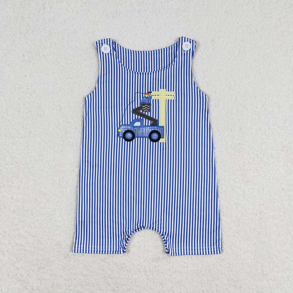 Baby Boys Construction Line Man Sibling Rompers Clothes Sets