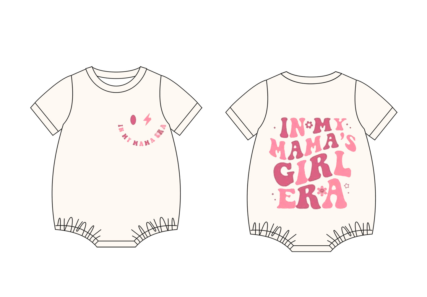 Preorder(moq 5)Baby Infant In My Mama Era Mama's Girl Rompers