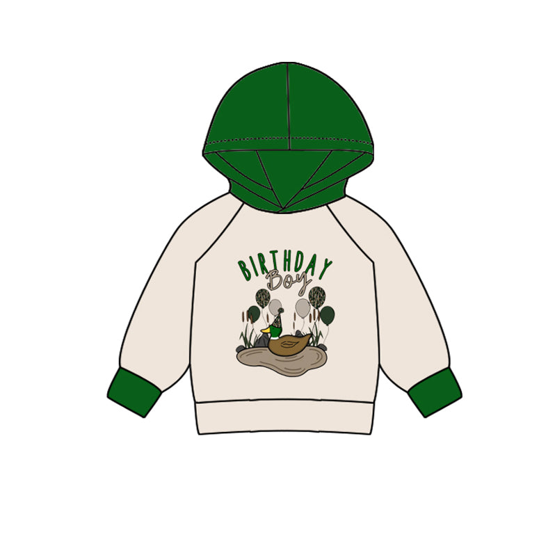 Baby Boys Birthday Ducks Hooded Tee Shirts Tops preorder(MOQ 5)