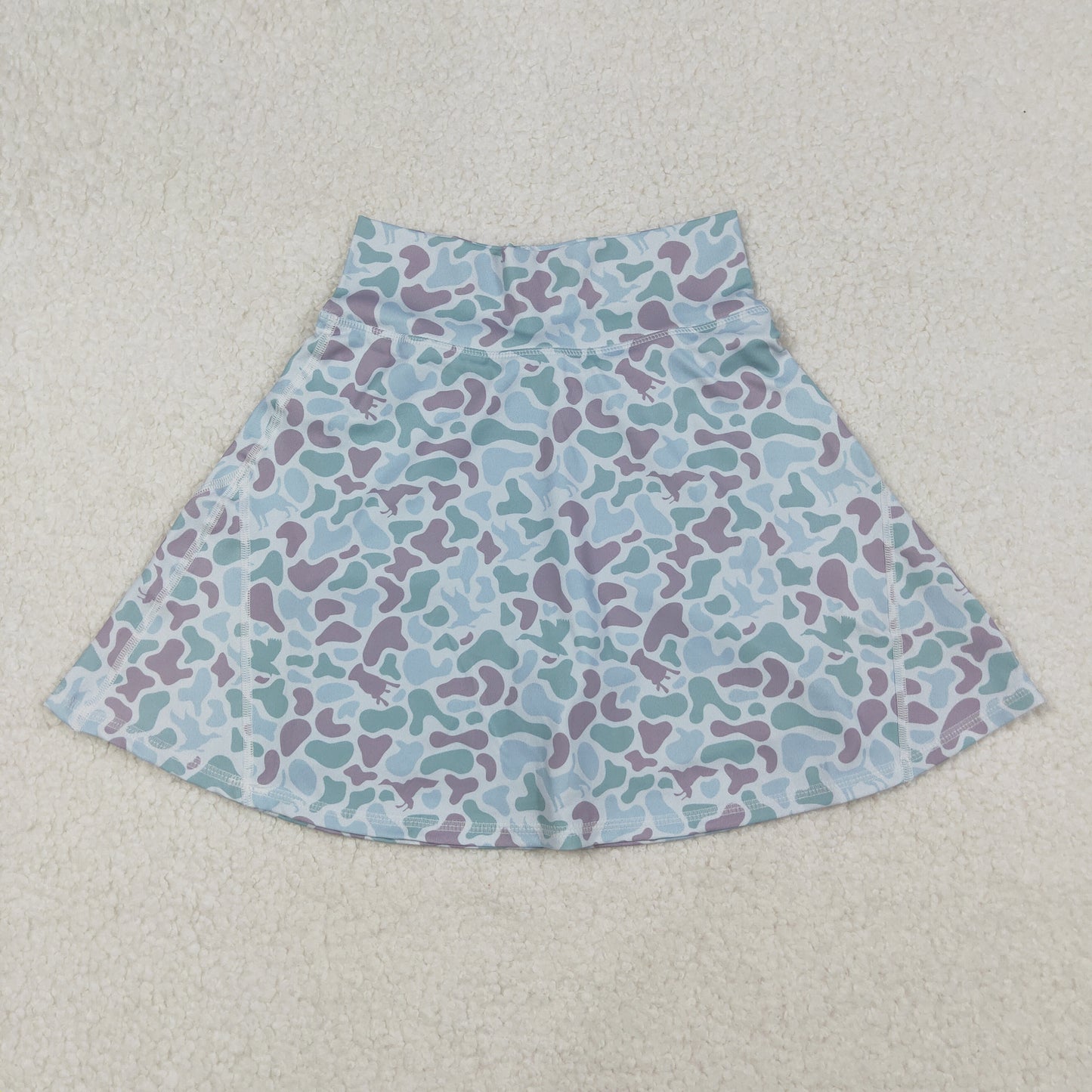 Adult Women Western Green Camo Yoga Active Skirt Shorts Bottoms