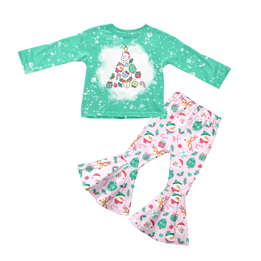 Baby Girls Christmas Snowman Shirt Bell Pants Pants Preorder(moq 5)