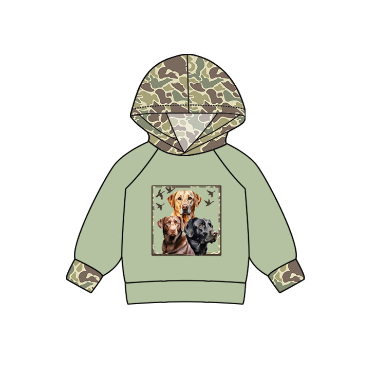 Baby Boys Dogs Camo Hooded Tee Shirts Tops preorder(MOQ 5)