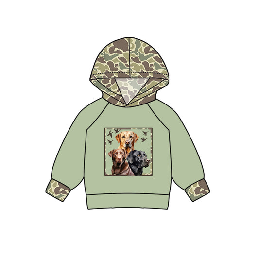 Baby Boys Dogs Camo Hooded Tee Shirts Tops preorder(MOQ 5)