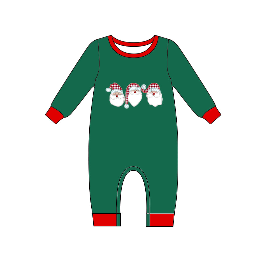 Baby Boys Christmas Santas Long Sleeve Rompers Preorder(moq 5)