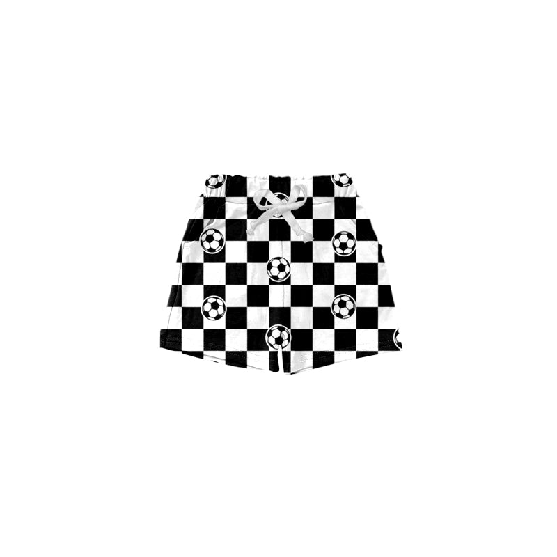 Preorder (moq 5)Baby Boys Black Soccer Summer Pockets Shorts