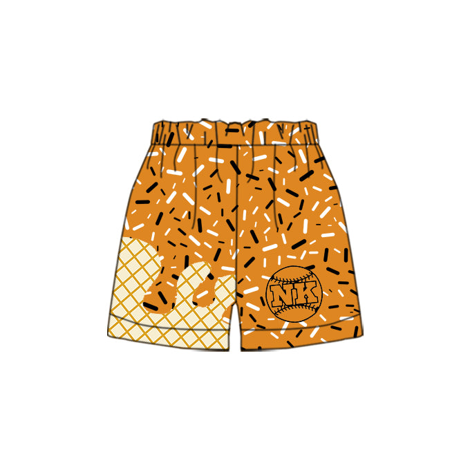Preorder(moq 5) Baby Boys Orange NK Baseball Team Shorts Bottoms
