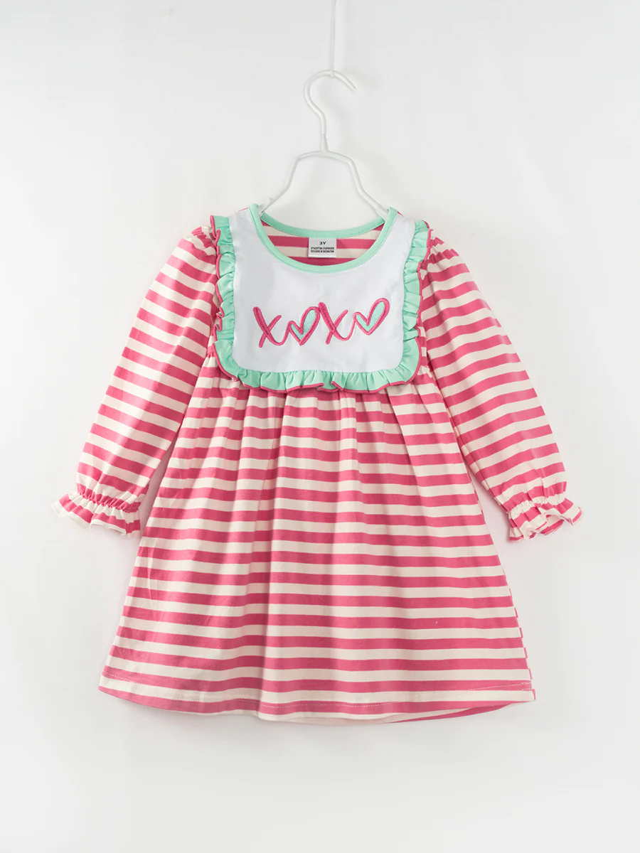 Baby Girls XOXO Valentines Knee Length Dresses preorder(moq 5)