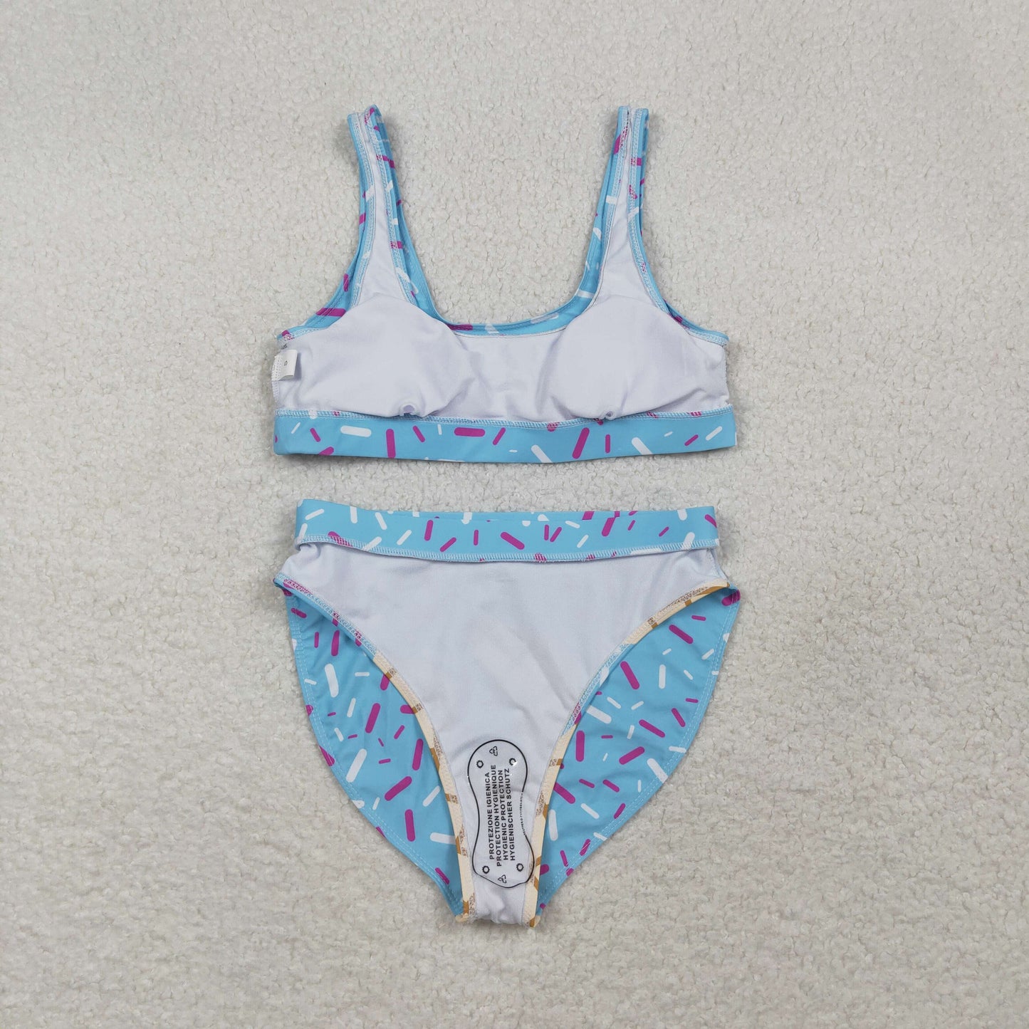 Adult Women Blue Drip Sprinkles Team Swimsuits