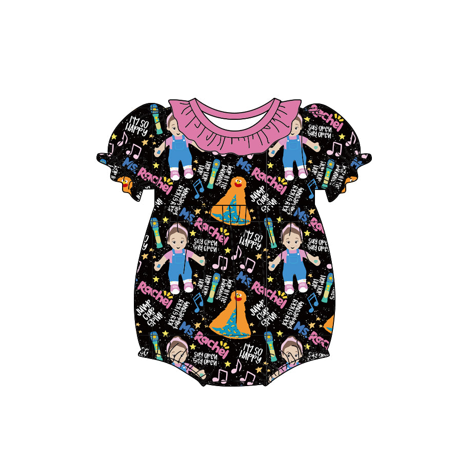 Preorder(moq 5)Baby Infant Girls Cute Teacher Short Sleeve Rompers