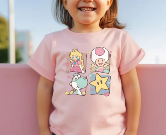 Baby Girls Game Princess Short Sleeve Tee Shirts Tops Preorder(moq 5)