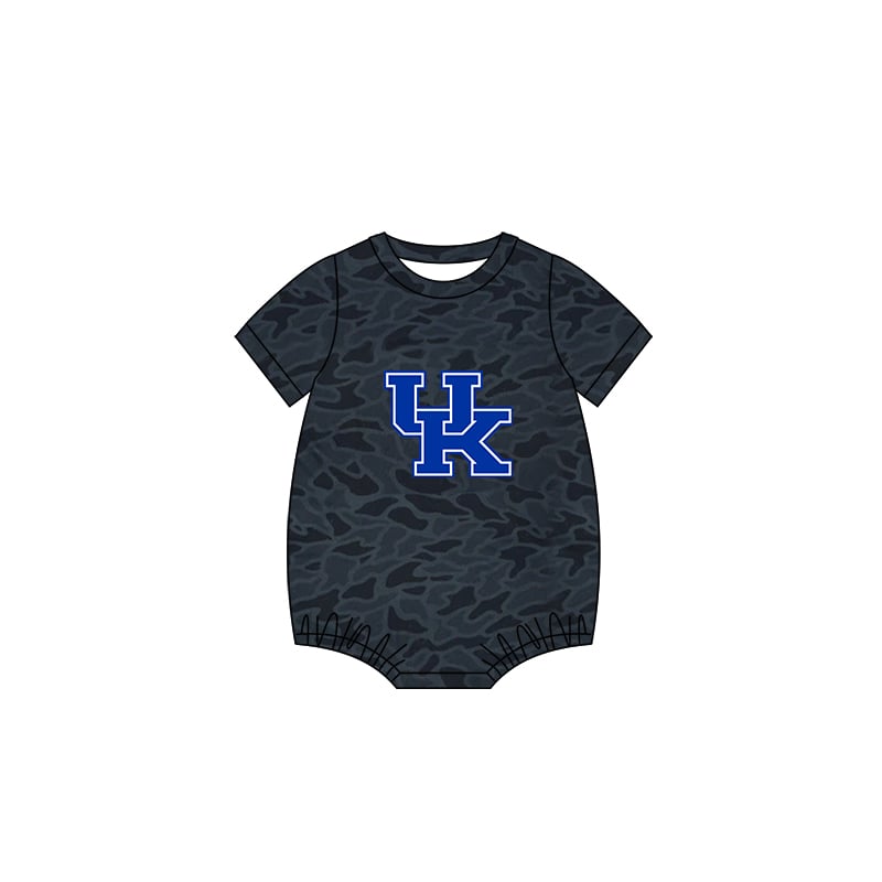 Preorder (moq 5)Baby Boys UK Camo Short Sleeve Team Rompers