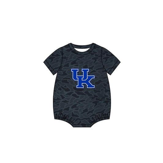 Preorder (moq 5)Baby Boys UK Camo Short Sleeve Team Rompers