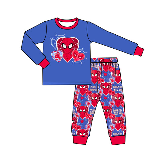 Baby Boys Valentines Spider Top Pants Outfits Clothes Sets preorder