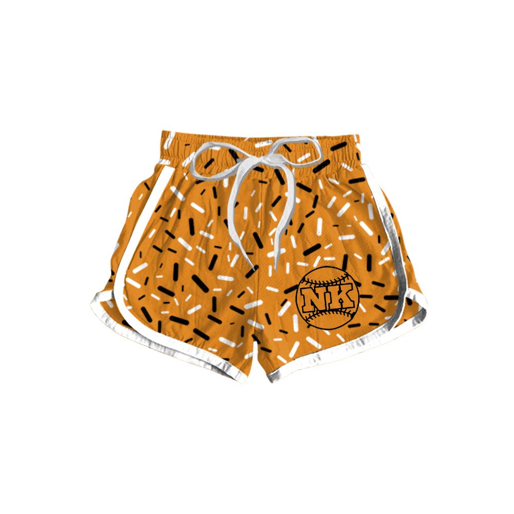 Preorder(moq 5) Baby Girls Orange NK Baseball Team Shorts Bottoms