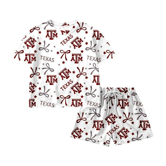 Preorder (moq 5)Baby Kids Texas ATM Top Short Team Clothes Sets