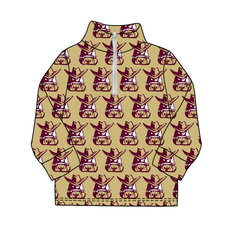 Preorder (moq 8)Baby Boys Colonels Zipper Long Sleeve Tops