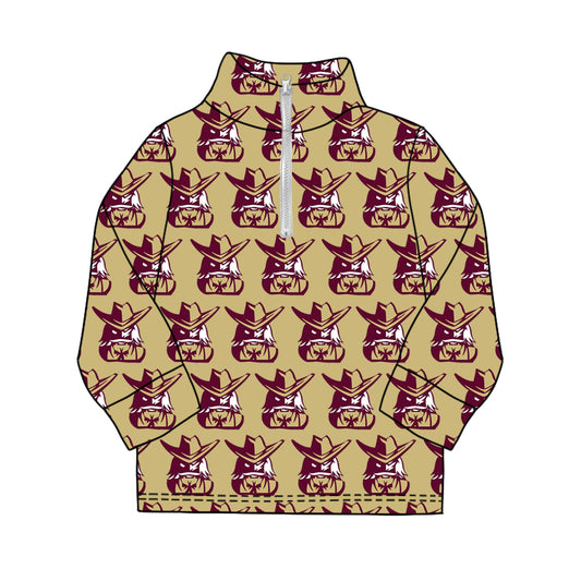 Preorder (moq 8)Baby Boys Colonels Zipper Long Sleeve Tops