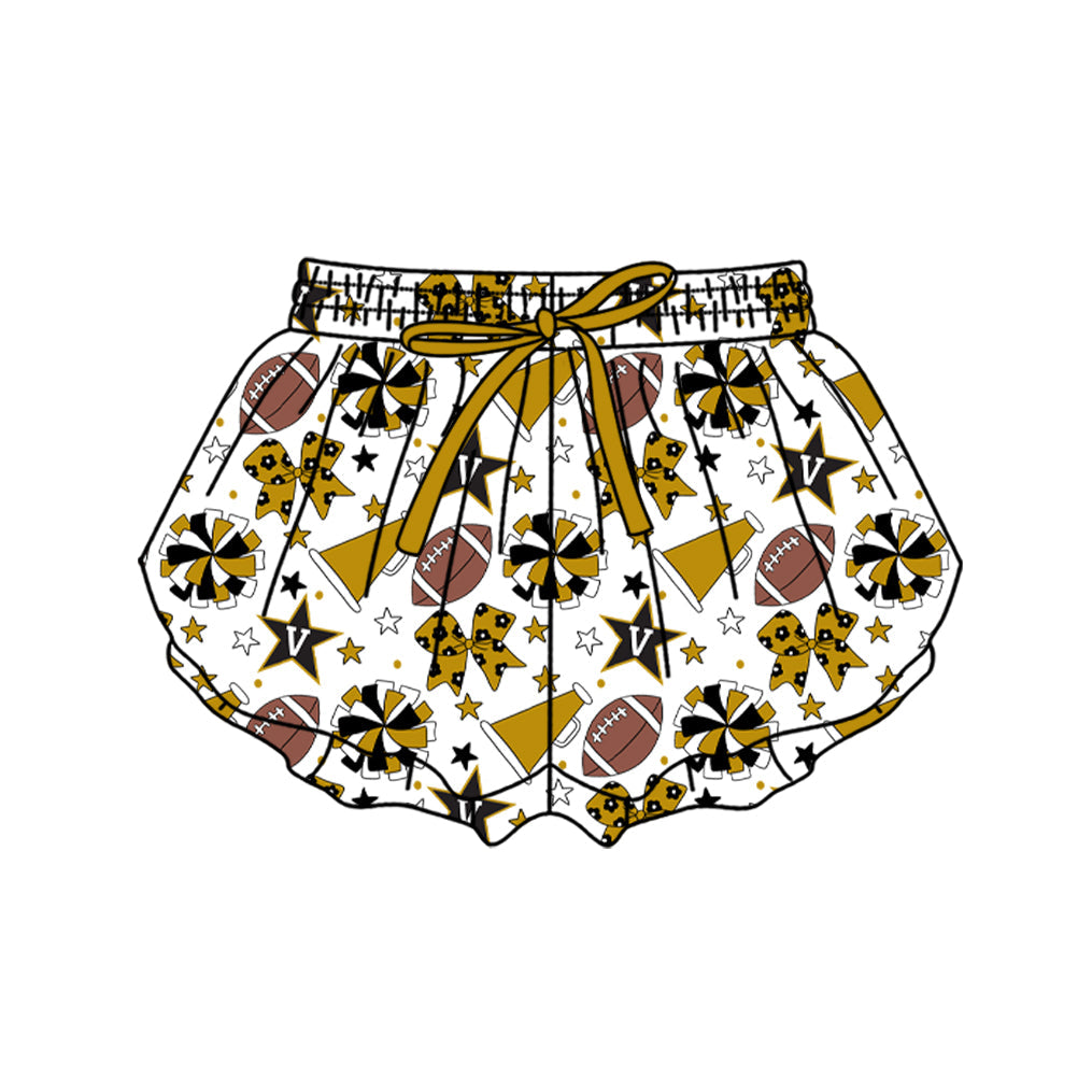 Preorder (moq 5)Baby Girls Bows Stars Footballs Team Butterfly Shorts Bottom