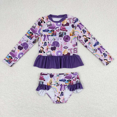 Baby Girls Sibling Long Sleeve Singer Top Bummie Swimsuits