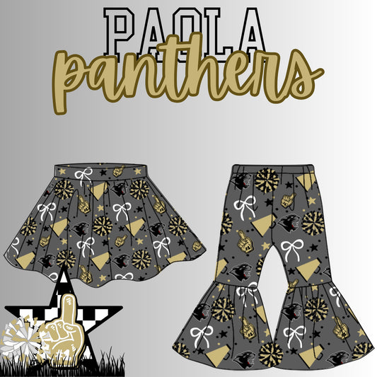 Preorder(moq 8 Each)Baby Girls Paola Panthers Skorts and Pants Team