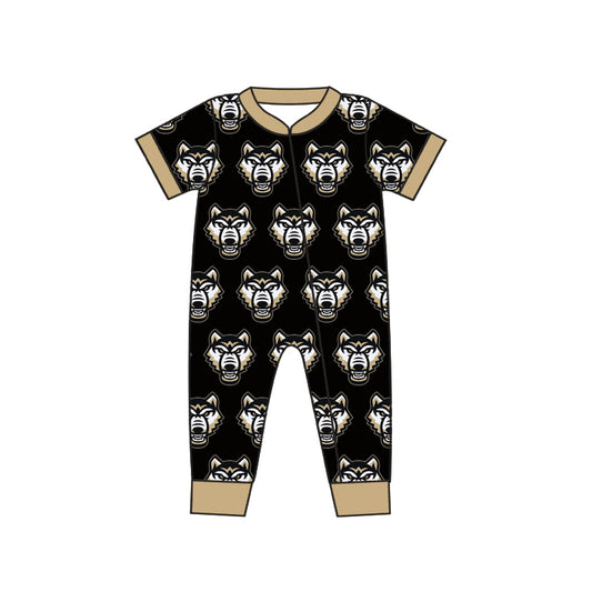 Baby Infant Boys Fayetteville Team Long Sleeve Zip Rompers preorder(moq 5)