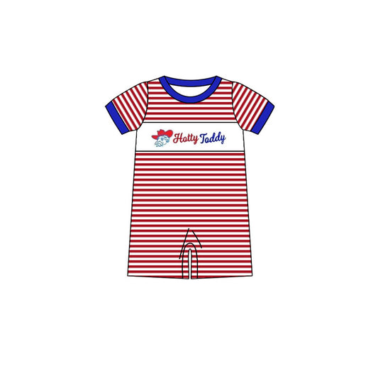 Baby Infant Boys Red Stripes Team Rompers preorder split order May 26th