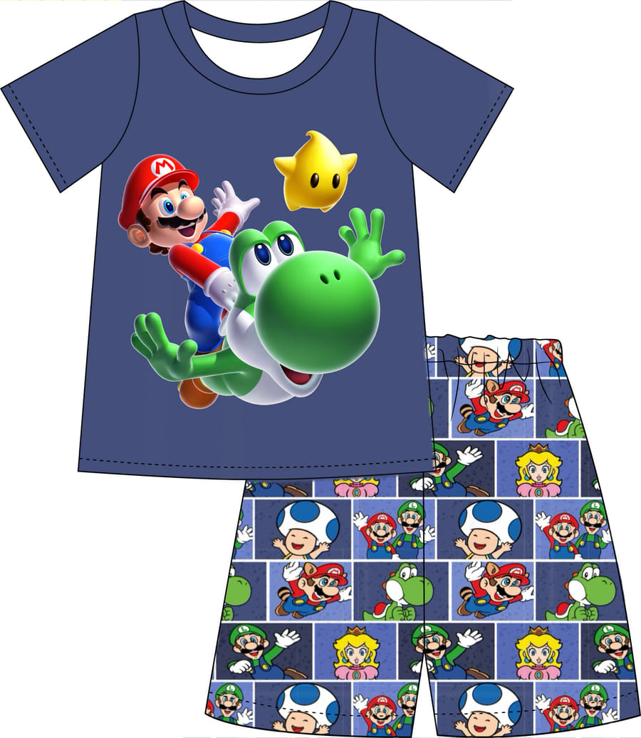 Baby Boys Games Shirt Shorts Summer Clothes Sets preorder (moq 5)