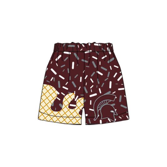 Preorder (moq 5)Baby Boys Drip Wine Team Shorts Bottom