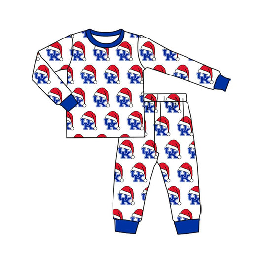 Preorder(moq 5) Baby Kids UK Team Team Christmas Top Pants Lounge Wear Pajamas Sets