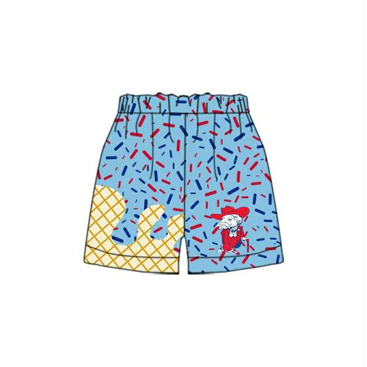 Preorder(moq 5) Baby Boys Blue Sprinkles Rebels Team Shorts Bottom