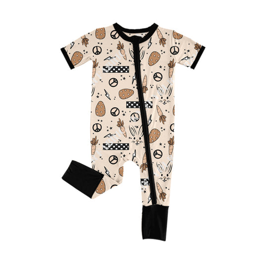 Infant Baby Kids Boys Easter Rabbit Zip Rompers preorder(moq 5)