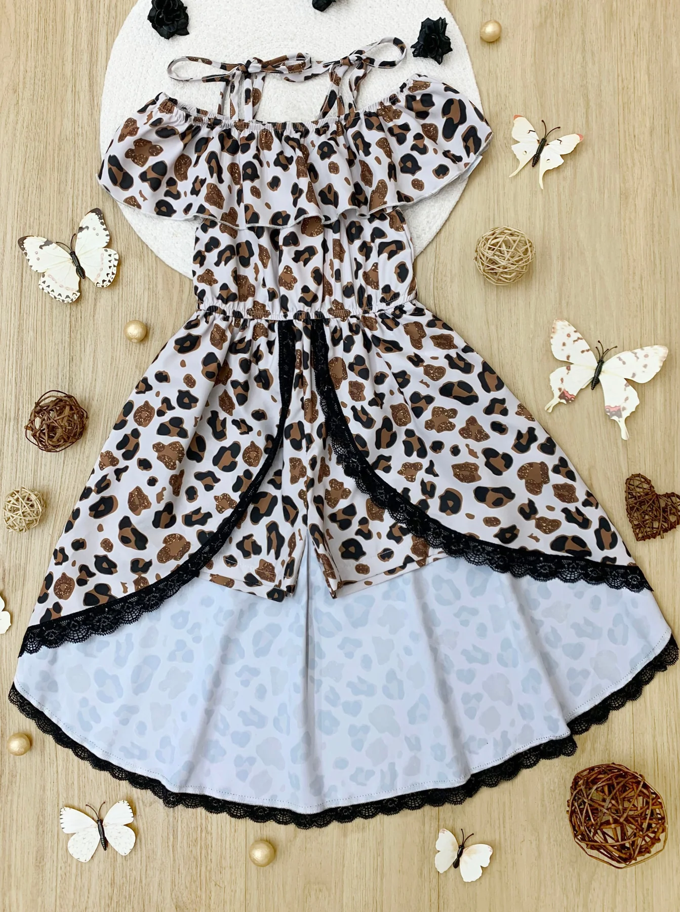 Baby Girls Leopard Straps Summer Shorts Skirts Jumpsuits preorder (moq 5)